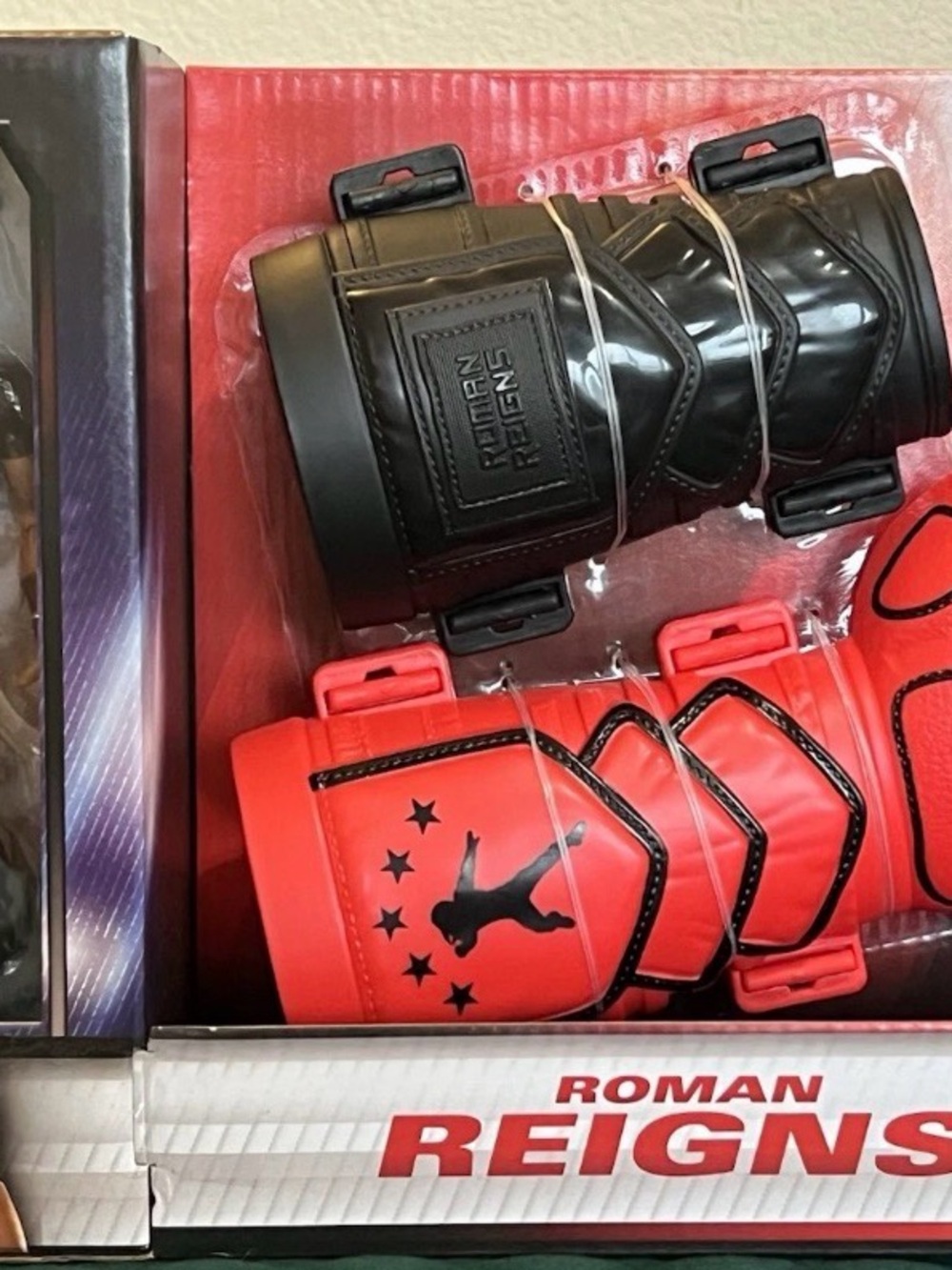 WWE Roman Reigns Action Wrist Guards - Black & Red